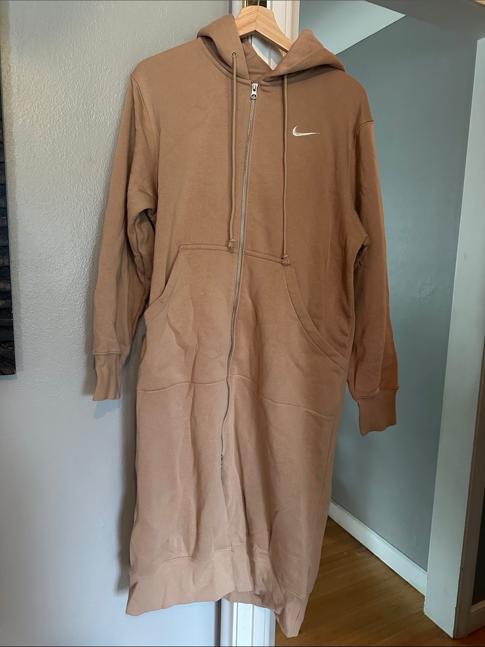 Nike Sportswear Phoenix Oversized Longline Hooded Full-Zip - Camel/Tan